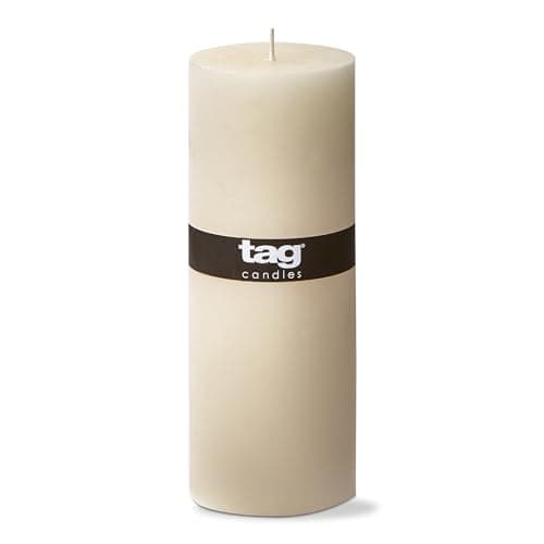 Chapel 3X12 White Pillar Unscented Paraffin Wax Candle Drip-Free 175 Hours Home Decor