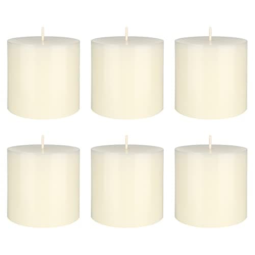 Premium White Unscented Pillar Candle, 3x3 Inch, Home Décor and Weddings