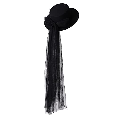 COSDREAMER Black & White Gothic Steampunk Top Hat for Party
