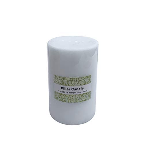 White 6 Inch Pillar Candle