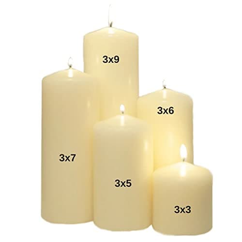 Hanna's Unscented White Pillar Candle, 3X9-Inches