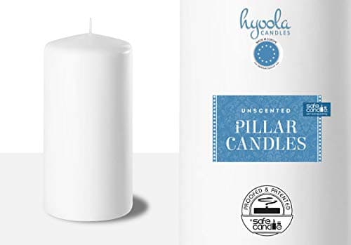 Hyiola Unscented 2x4 Inch Pillar Candles - Set of 4