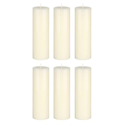 Hand Poured 3" x 9" Unscented White Solid Candle for Home Décor Events