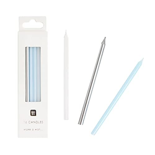Talking Tables 16-Pack 10cm Pastel Birthday Candles