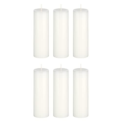 Premium Hand-Poured Unscented White Pillar Candle, 2" x 6" - Home Décor Events