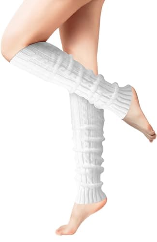 Winter Leg Warmers for Women - Ribbed Knit Boot Socks