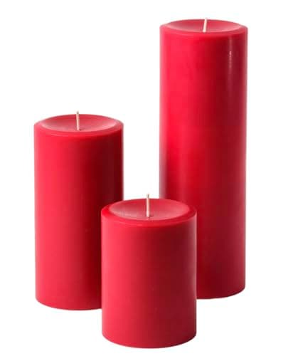 Mister Candle Dripless Assorted Pillar Candles for Wedding & Home Decor (Ivory)