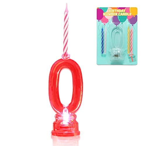 Novelty Flashing Multicolor Birthday LED Candle Toper with 4 Candles (Number 2)