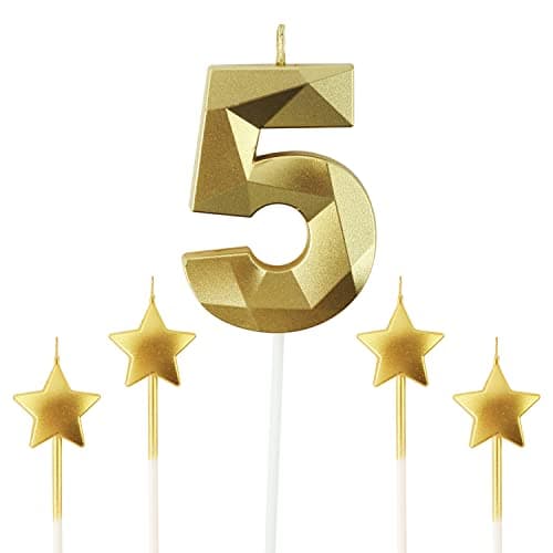 Personalized 3D Diamond Shaped Birthday Candles