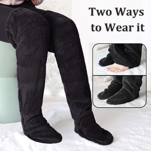 Zsedrut Winter Warm Over Knee Long Socks for Women Sleeping Leg Warmers