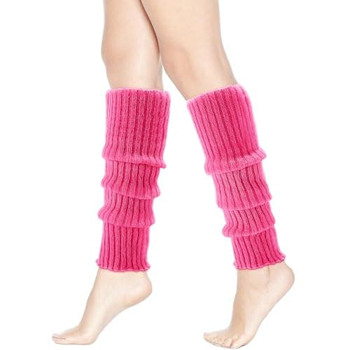 HEMOUR 80s Knit Leg Warmers for Women, Y2K Fashion Party Sports Yoga Dance Accessories