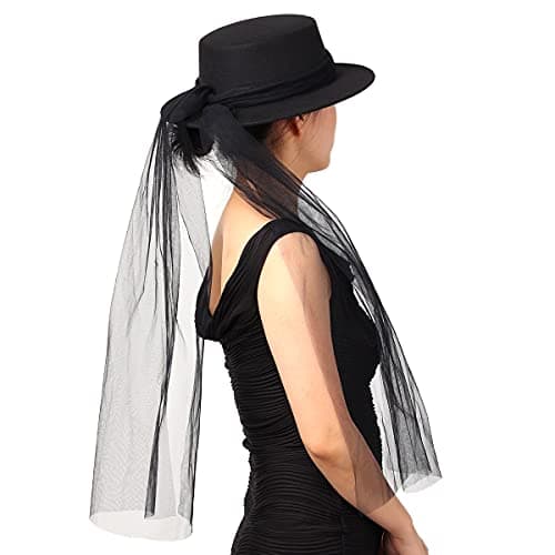 COSDREAMER Black & White Gothic Steampunk Top Hat for Party