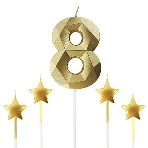 Personalized 3D Diamond Shaped Birthday Candles