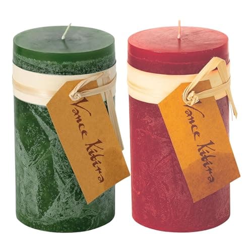 Sullivans Vance Kitira 6-Inch Off-White Unscented Pillar Candles Set of 2