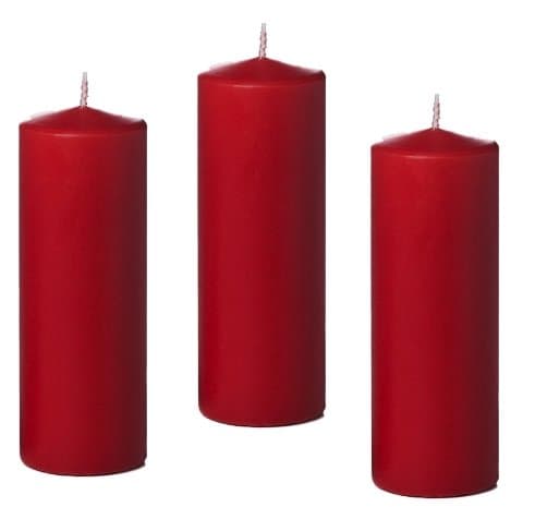 D'light 3x6 Inch Pillar Candles Set of 12 Ivory Bulk