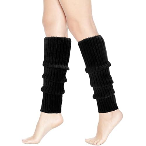 HEMOUR 80s Knit Leg Warmers for Women, Y2K Fashion Party Sports Yoga Dance Accessories