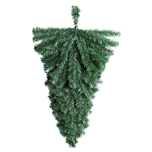 2 Pcs Artificial Christmas Teardrop Swag Garland for Door Mantle Indoor/Outdoor