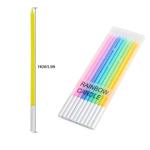 Birthday Cake Candles for Party Celebrations(40 Count, Rainbow)