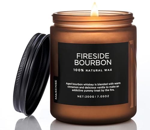 Soy Amber & Sandalwood Candle 19.4oz, 110hr Long Lasting Housewarming Gift