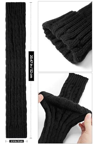 Winter Leg Warmers for Women - Ribbed Knit Boot Socks