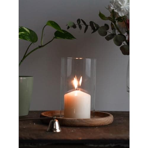 CANDWAX 3x3 White Pillar Candles Set - Elegant Unscented Candles for Home Relaxation