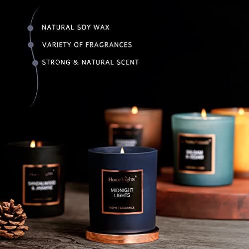 Natural Scented Candle - Long Lasting 35hr Burn, Quality Soy Wax