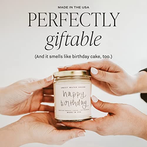 Sweet Water Decor Vanilla Sugar Birthday Candles - Perfect Gift for Mom Friends Girls