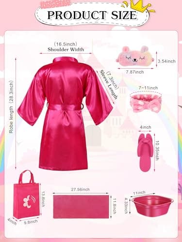 Suhine 10 Set Spa Party Supplies for Girls & Kids Birthday Favor Kit