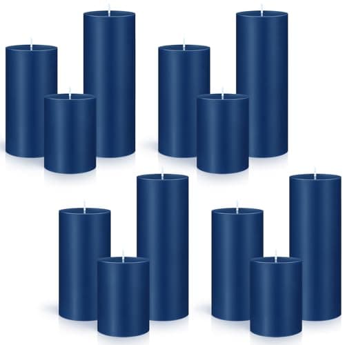 Sumind Ivory Pillar Candles 3"x4", 6", 8" Dripless Unscented Home Decor