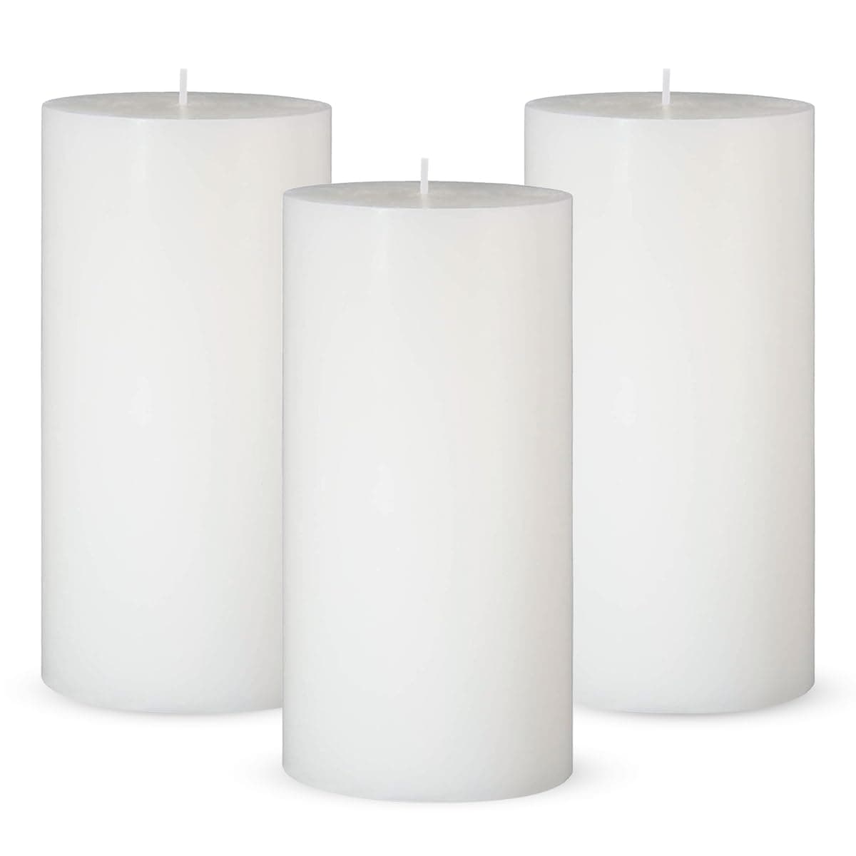 3 Packs 2.8x6 Inch White Pillar Candles, Unscented - 70 Hour Burn Time
