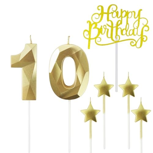 Personalized 3D Diamond Shaped Birthday Candles