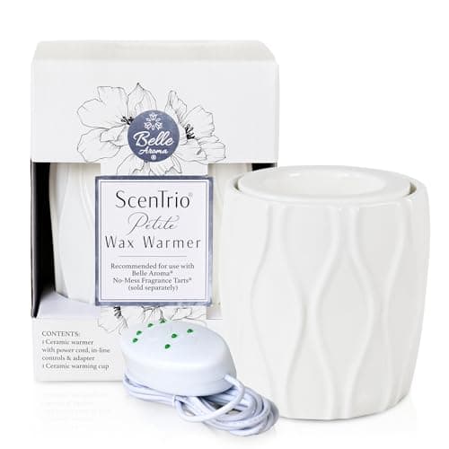 ScenTrio Ceramic Wax Warmer - Personalized Timer, Temperature Control - Home, Office - Taupe