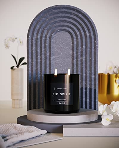 RAKLE Fig Spirit Scented Candle - Premium Soy Wax 16.9 oz Jar