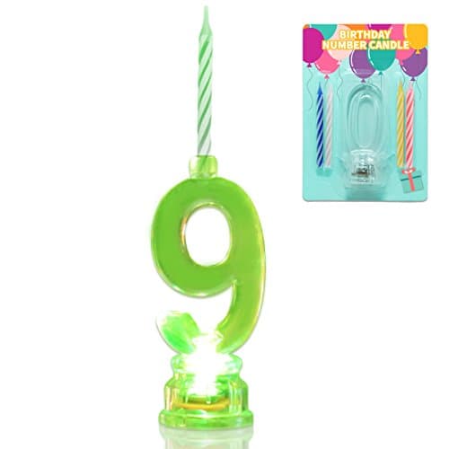 Novelty Flashing Multicolor Birthday LED Candle Toper with 4 Candles (Number 2)