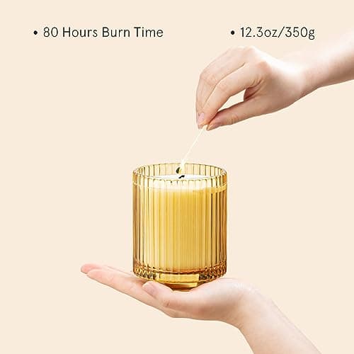 LA JOLIE MUSE Scented Candle, Sandalwood & Patchouli, 80hr Burn Time