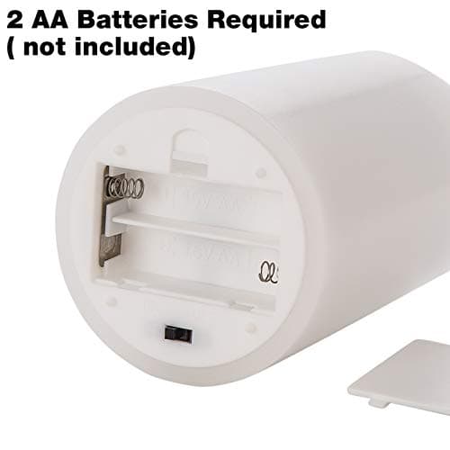 Realistic Battery-Powered White Flameless Candles with Remote, Φ 3" H 4" 5" 6"