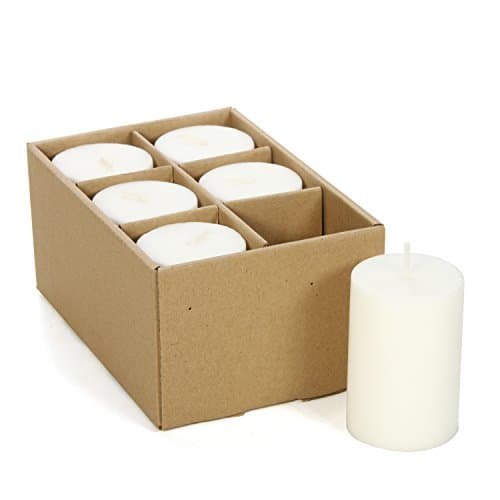 Hosley White Unscented 2x3 High Pillar Candles, Set of 6 O4
