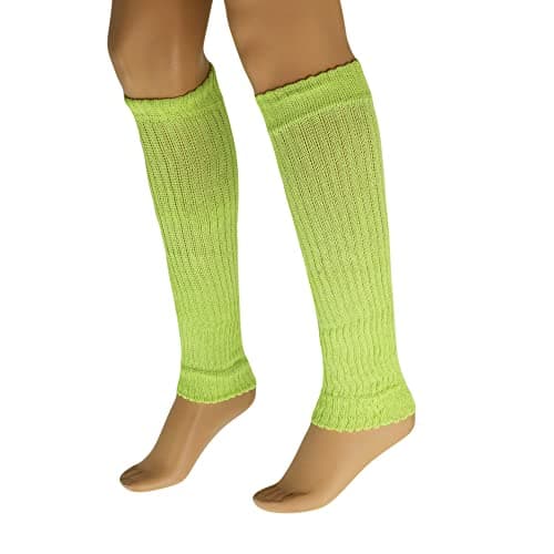 American-Made AWS Women's Retro Knitted Cotton Leg Warmers Soft & Stretchy