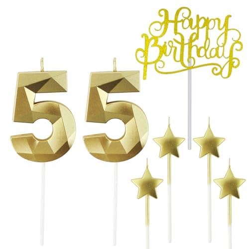 Personalized 3D Diamond Shaped Birthday Candles