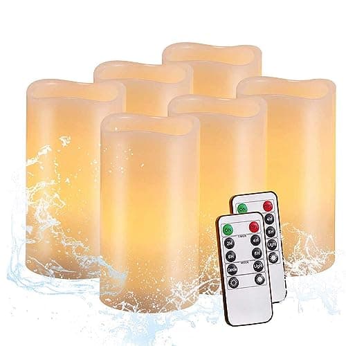 Salipt Flameless LED Flickering Candles Set of 10, White
