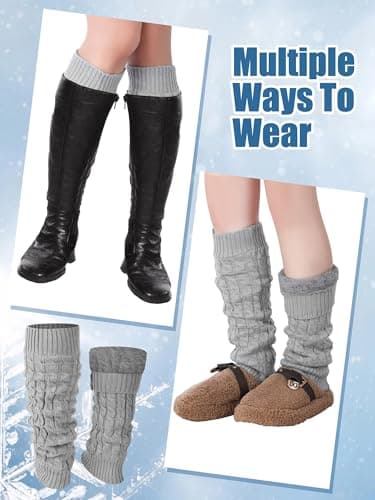 Shihanee Women's Fleece Lined Leg Warmers for Everyday Wear and Skating