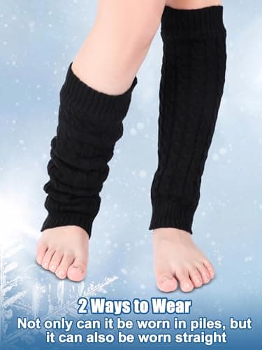Chuarry Women's Winter Fleece-Lined Leg Warmers for Skating and Everyday Wear