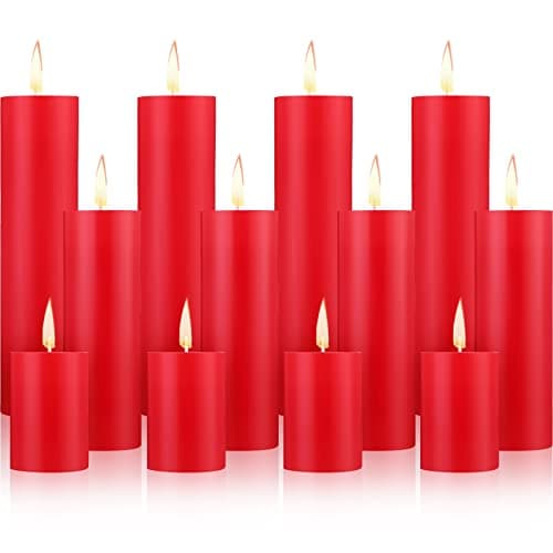 Christmas Pillar Candles Votive Candles for Wedding, Spa, Holiday, Birthday, Home, Bath, Reception Decor