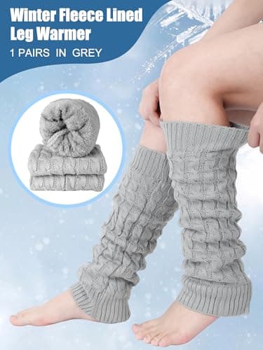 Shihanee Women's Fleece Lined Leg Warmers for Everyday Wear and Skating