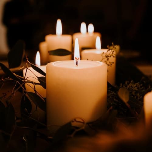 45-Hour White Unscented Dripless Pillar Candles for Home Holidays & Events