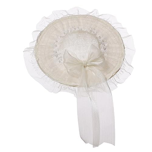 COSDREAMER Victorian Floral Flat Hat for Women and Girls