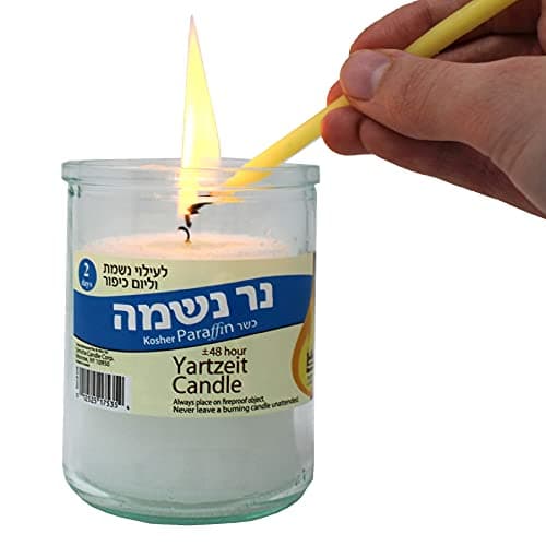 Memorial Candles for Jewish Yahrzeit and Shiva - 2 Pack