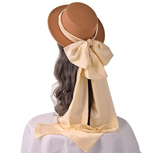 COSDREAMER Victorian Tea Party Sun Hat with Wide Ribbons
