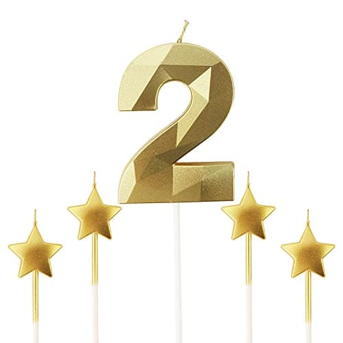 Personalized 3D Diamond Shaped Birthday Candles