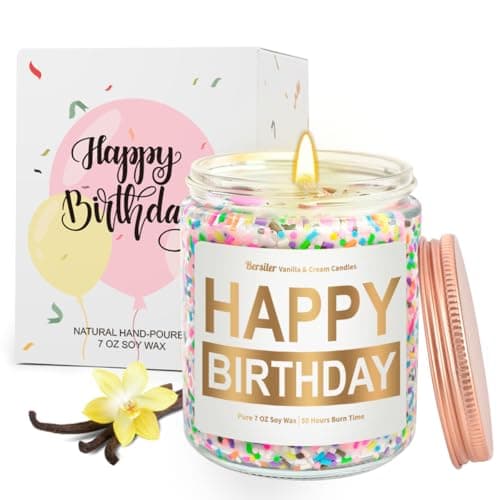 Vanilla Cream Birthday Candle for Women